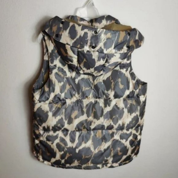 Coach Leopard Down Puffer Vest w/Hood - Fits XS or Small - Picture 2 of 10